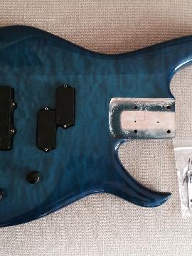 1987 Modulus bass guitar Body with Emg J / P pickups quilted maple top Vintage