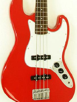 New Full Size Candy Apple Red Jazz & Rock Electric Bass Guitar by Davison